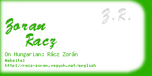 zoran racz business card