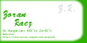 zoran racz business card